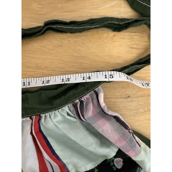 Vintage Fall colors patch work half apron Small Reversible Home Made - Picture 9 of 12